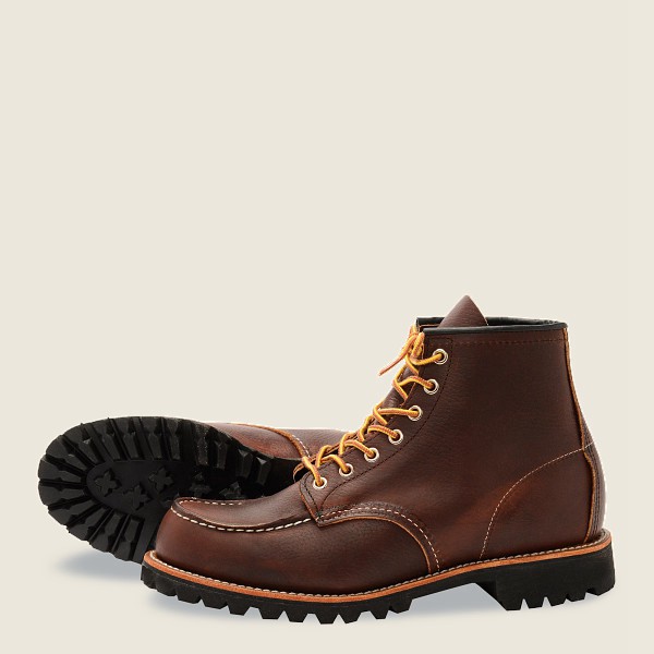 Red Wing Heritage Bot Erkek - Roughneck - 6-Inch Oil-Slick Deri - Koyu Kahverengi - 26YKXZGLS